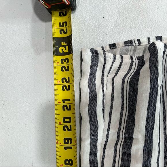 Loft Stripe Knee Length Aline Skirt Belted Modest Petite - Picture 6 of 7